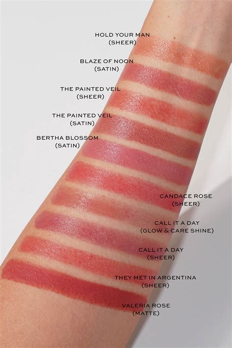 Gucci satin lipstick swatches